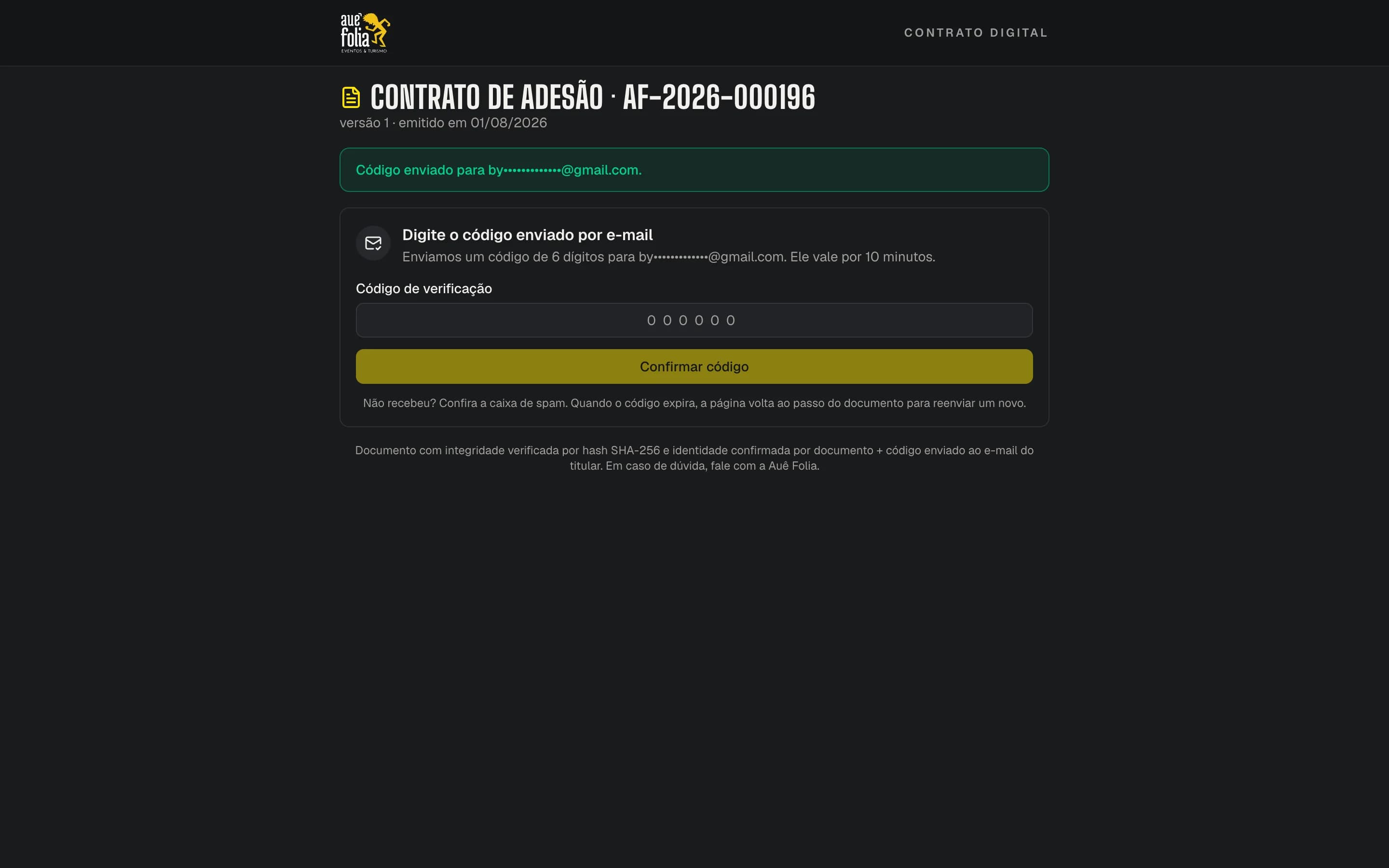 Assinatura pública, etapa do código